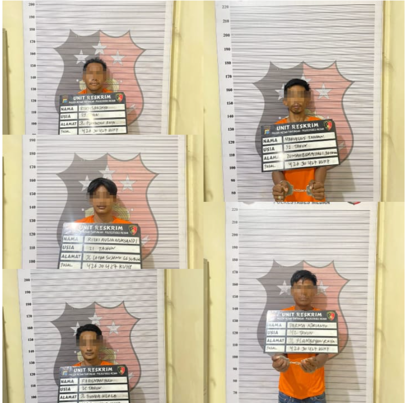 Warnet di Medan Tuntungan Diduga Jadi Lokasi Judi Online, Lima Orang Ditangkap